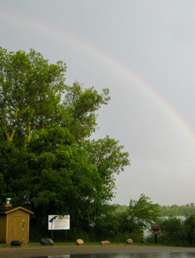 Rainbow over Jordan Lake