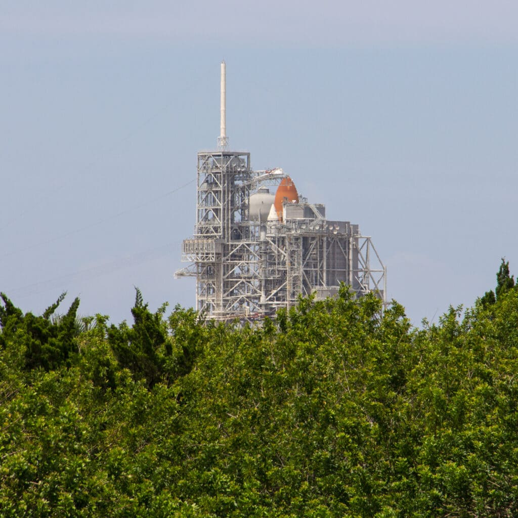 Space Shuttle Atlantis on the launch pad