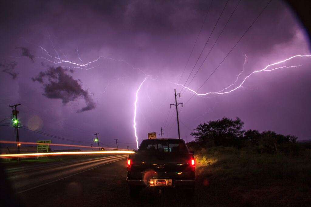 Truck and Lightning