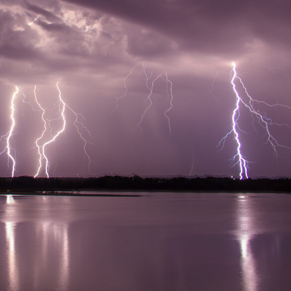 Lightning over Fort Cobb Lake