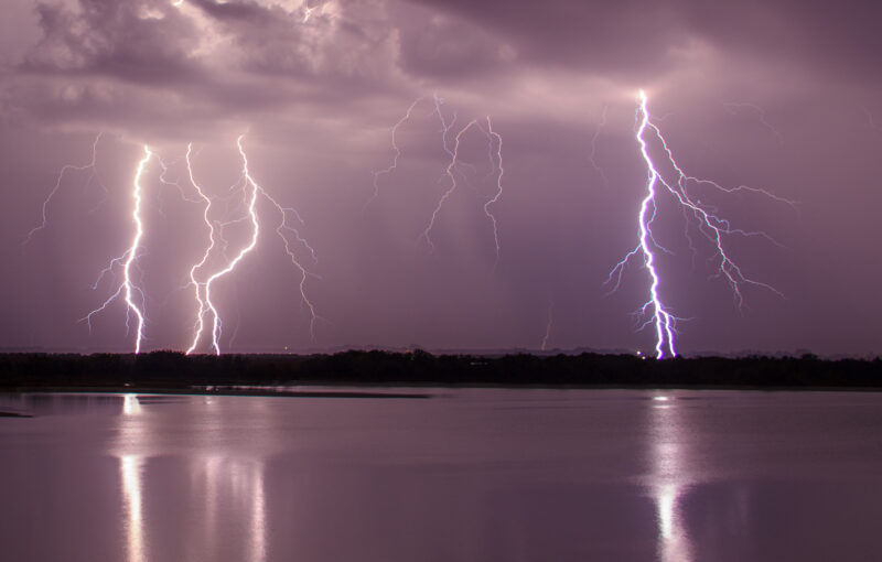 Lightning over Fort Cobb Lake