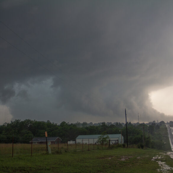 Looking west near Newcastle, large tornado