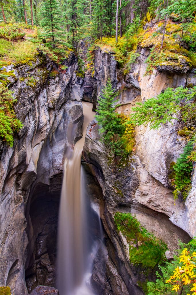 Maligne Canyon Waterfall