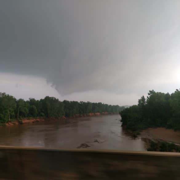 Wall cloud east of Ardmore Oklahoma on May 27, 2017