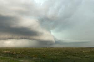 Tornadic supercell shortly after producing near Clayton, New Mexico on May 26, 2019.