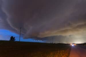 Supercell north of Tulsa