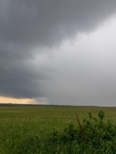 Supercell near Leon east of Wichita in Kansas in May 2022