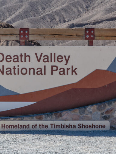 Sign at the entrance to Death Valley