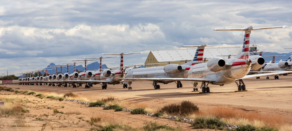 Row of planes