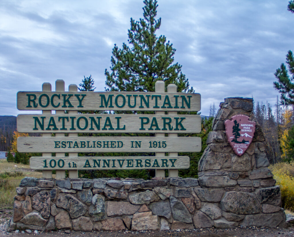 Rocky Mountain National Park sign