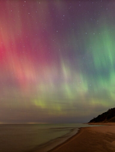 Auroras over Lake Michigan